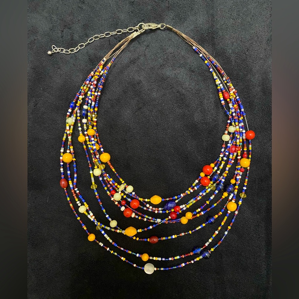VINTAGE - Multicolor Cascade Necklace